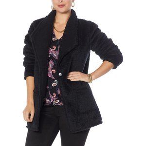 Colleen Lopez Women's CL Soft Teddy Coat black new-Size L